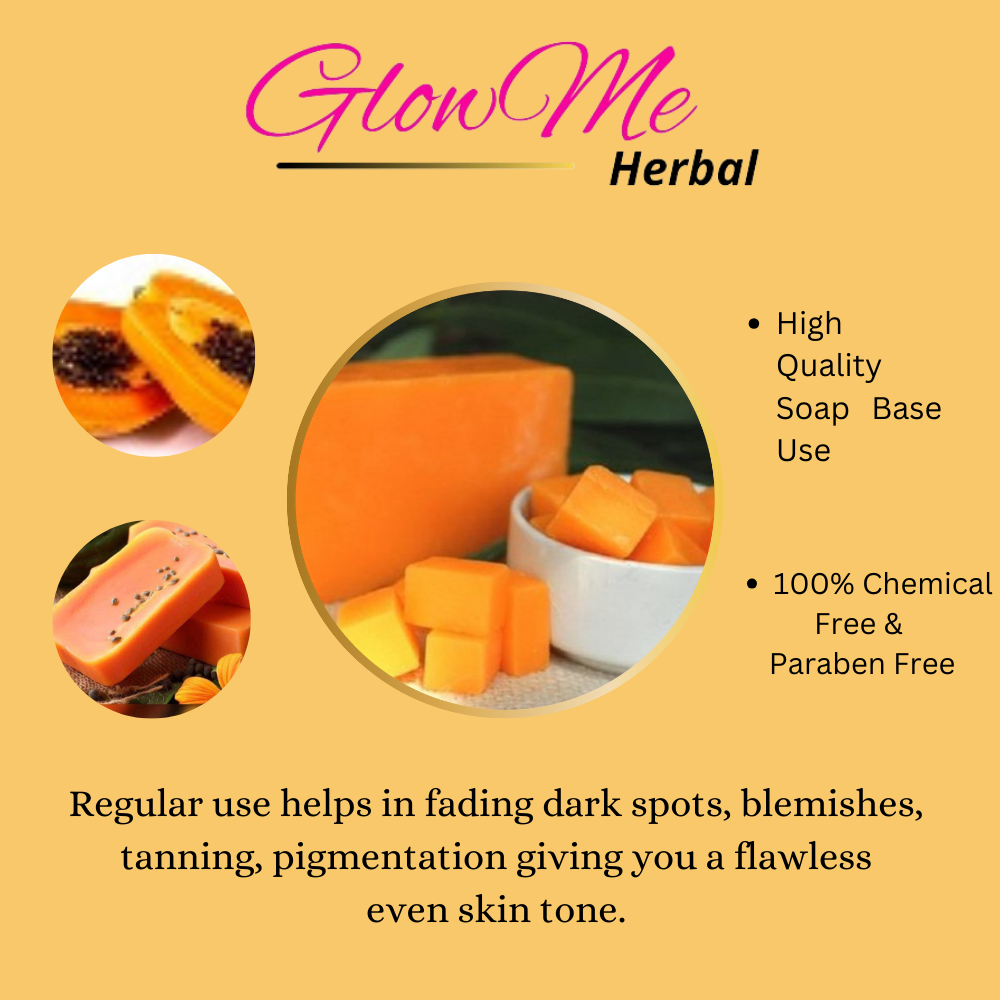GlowMe Herbal : Handmade Papaya Milk Soaps m Pack -2 
