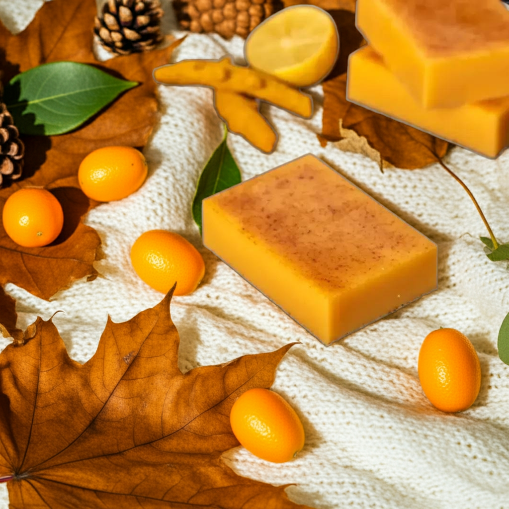 GlowMe Herbal "Turmeric Handmade Soap: (100 gm) Natural Glow, Skin Brightening, and Anti-Inflammatory Benefits for All Skin Types"