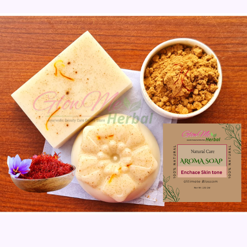 GlowMe Herbal Aroma Soap with Turmeric & Saffron Natural Care