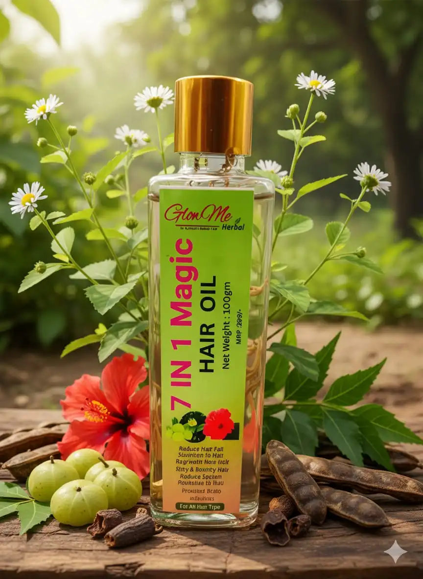 GlowMe Herbal 7 in 1 One Magic Hair Oil . 100GM