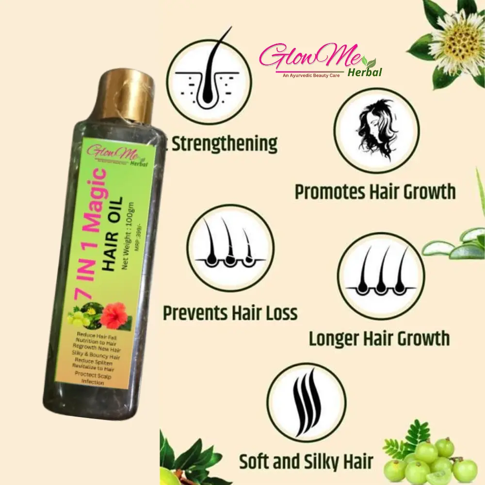 GlowMe Herbal 7 in 1 One Magic Hair Oil . 100GM