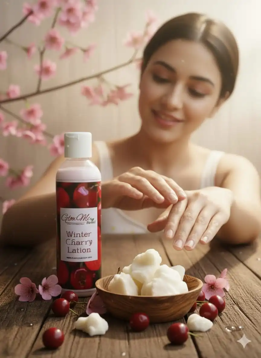 GlowMe Herbal Winter Cherry Body Lotion , 200 ml