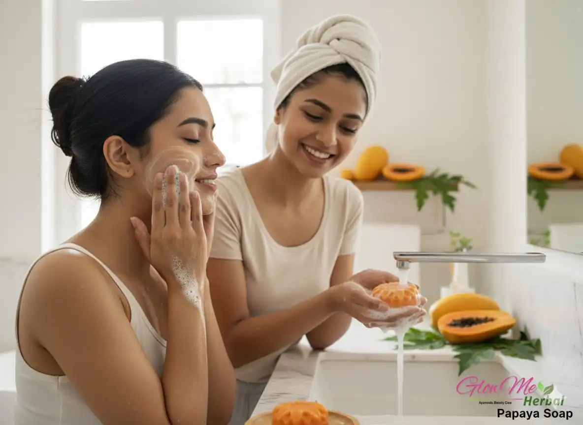 GlowMe Herbal Papaya Extract Soaps, 80Gm