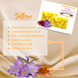 Milk Saffron Handmade Soap for Glowing Skin 