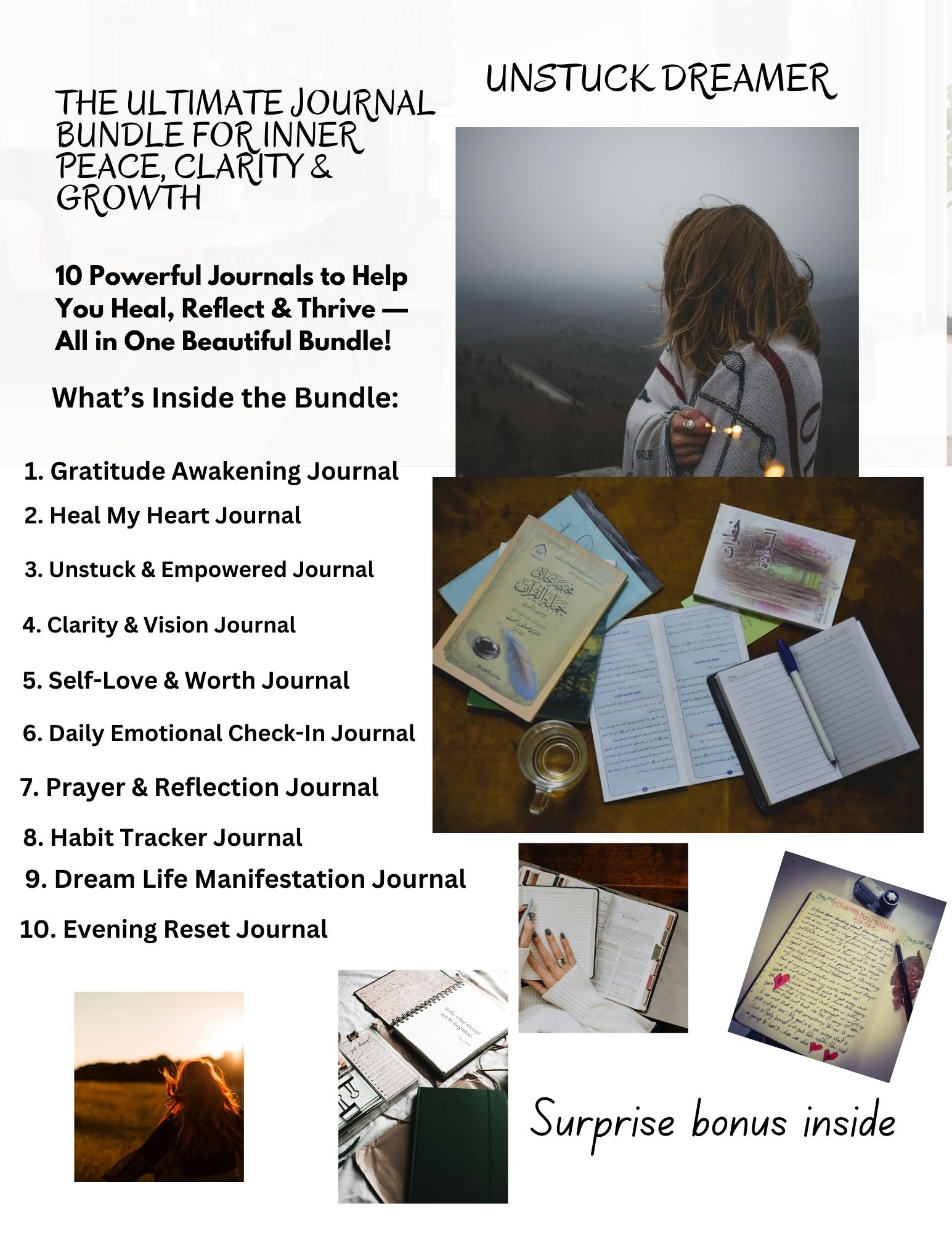  The Ultimate Journal Bundle for Inner Peace, Clarity & Growth