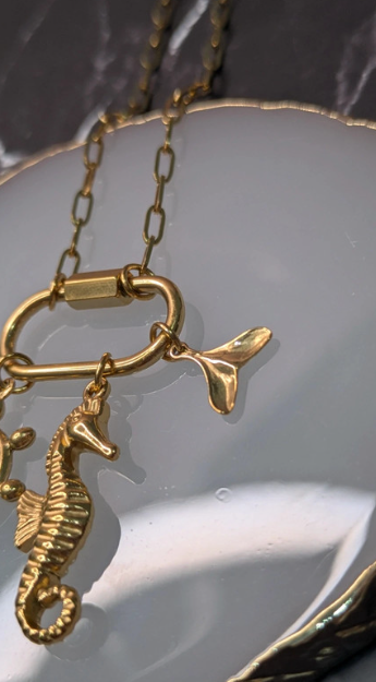 Gold Nautical Charm Necklace