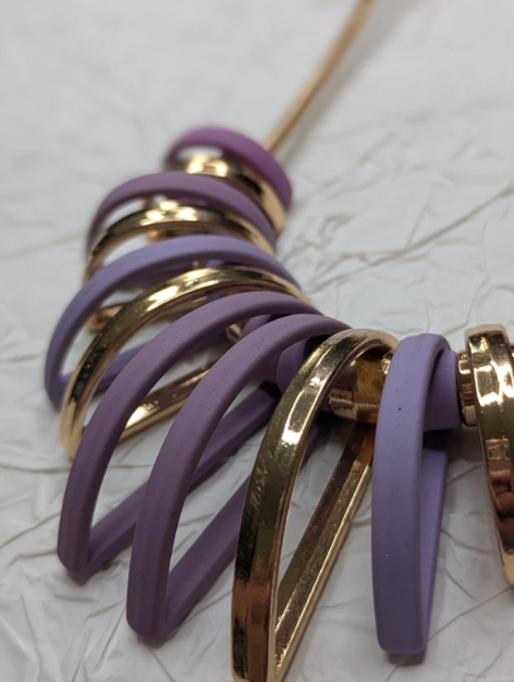 Elegant Purple and Gold Necklace