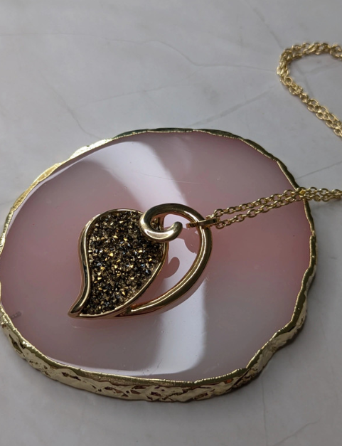 Gold Leaf Pendant Necklace