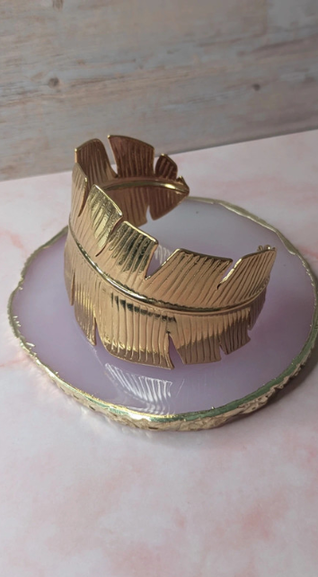 Golden Feather Bracelet