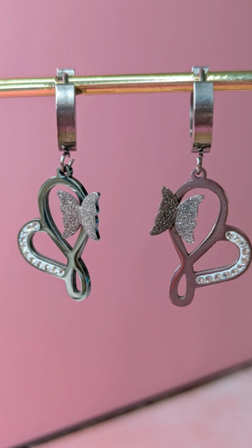 Butterfly Heart Earrings