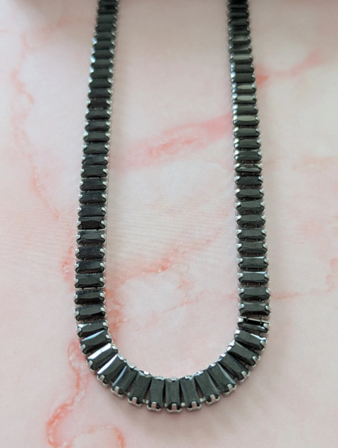 Elegant Black Beaded Necklace