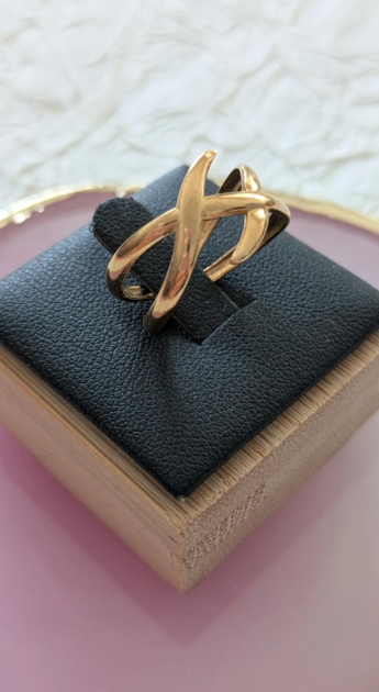 Gold Plated Crisscross Ring