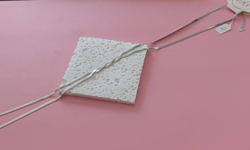 Twisted Silver Snake Chain Necklace