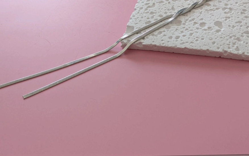 Twisted Silver Snake Chain Necklace