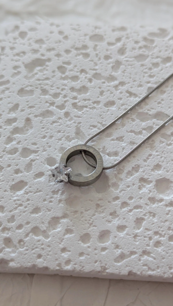 Silver Circle Pendant Necklace