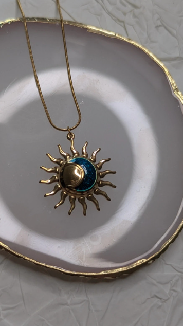 Sun and Moon Pendant Necklace