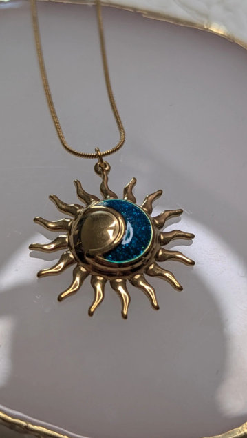 Sun and Moon Pendant Necklace