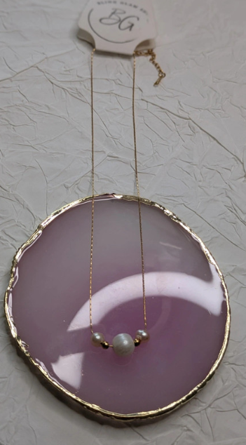 Pearl Bead Gold Necklace