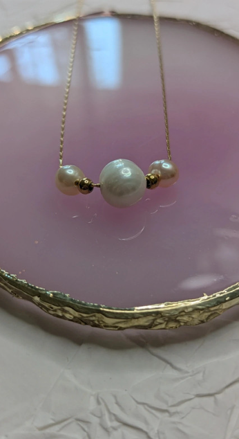 Pearl Bead Gold Necklace