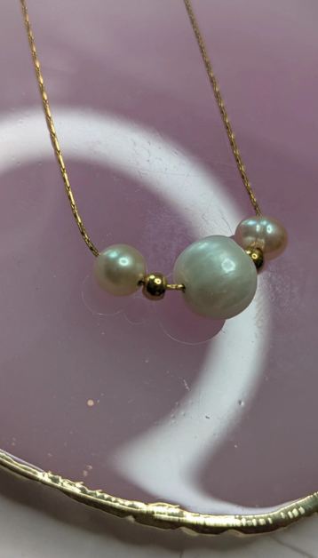 Pearl Bead Gold Necklace