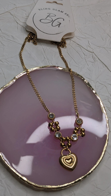 Gold Heart Pendant Necklace