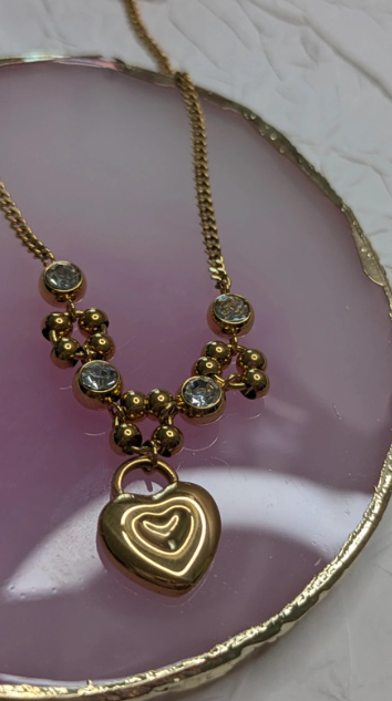 Gold Heart Pendant Necklace