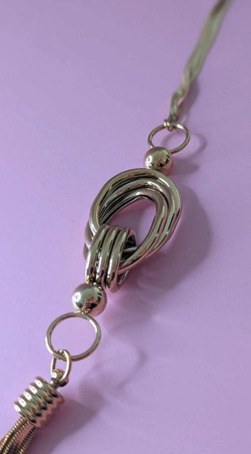 Gold Tassel Pendant Necklace