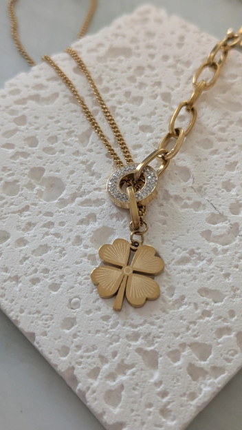 Gold Four-Leaf Clover Necklace