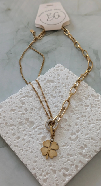 Gold Four-Leaf Clover Necklace