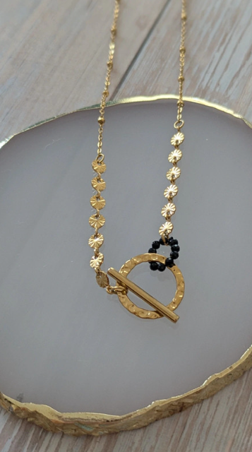 Gold-Plated Toggle Necklace