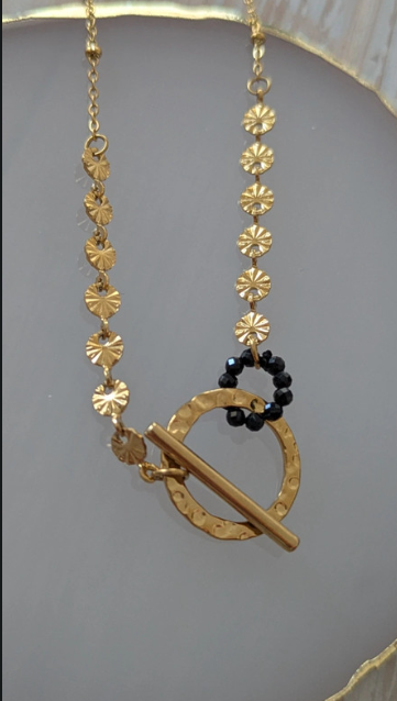 Gold-Plated Toggle Necklace