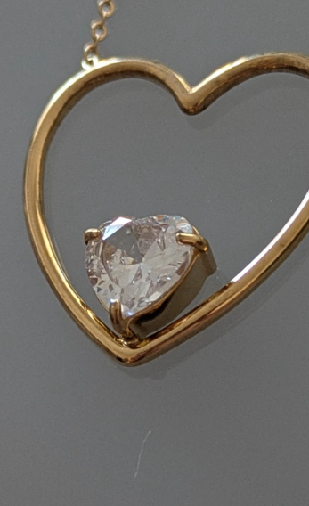 Heart-Shaped Gold Necklace