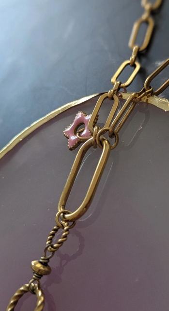 Collana con ciondolo cuore rosa
