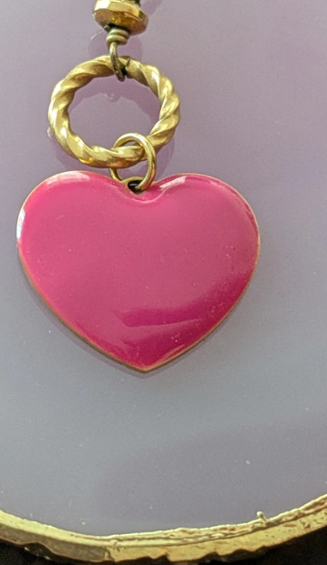 Collana con ciondolo cuore rosa