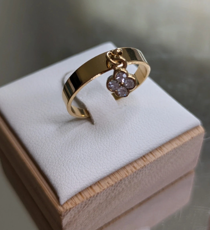 Anello#02 in acciaio con ciondolo