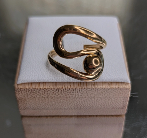 Modernist Gold Ring