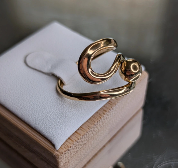 Modernist Gold Ring