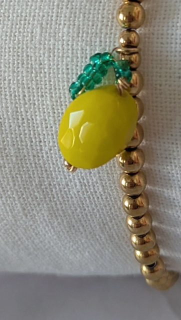 Bracciale elastico con pepite in acciaio inossidabile gold