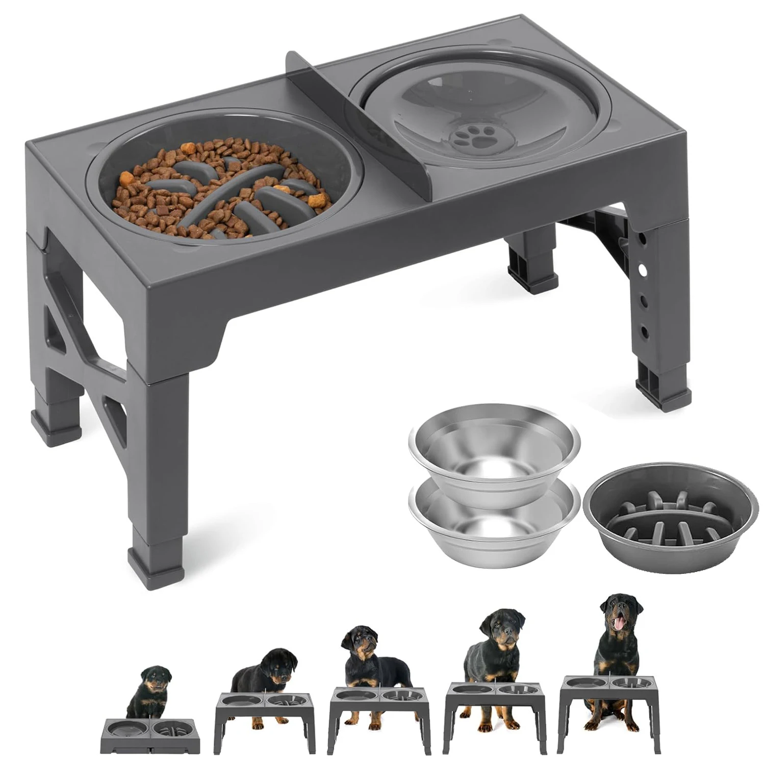 Gamelle surélevée pour chien anti glouton