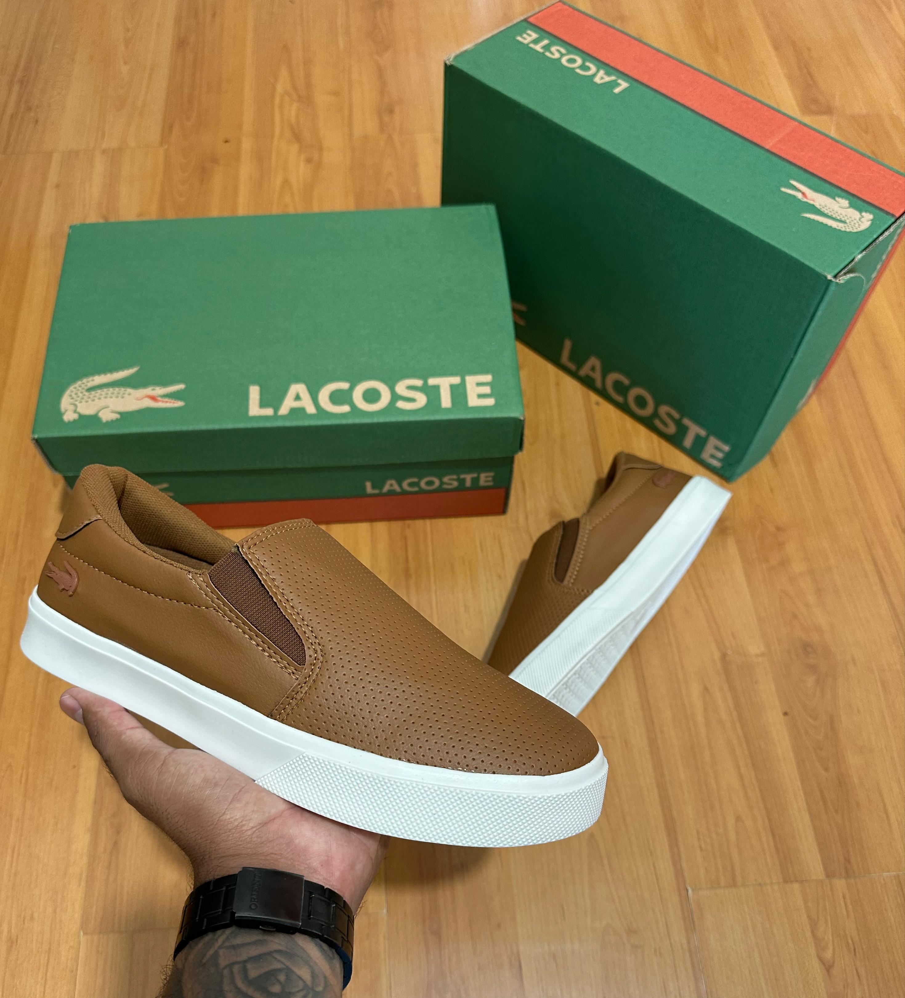 #010 Sapatênis Lacoste Iate caramelo do 38 ao 43 R$159,90