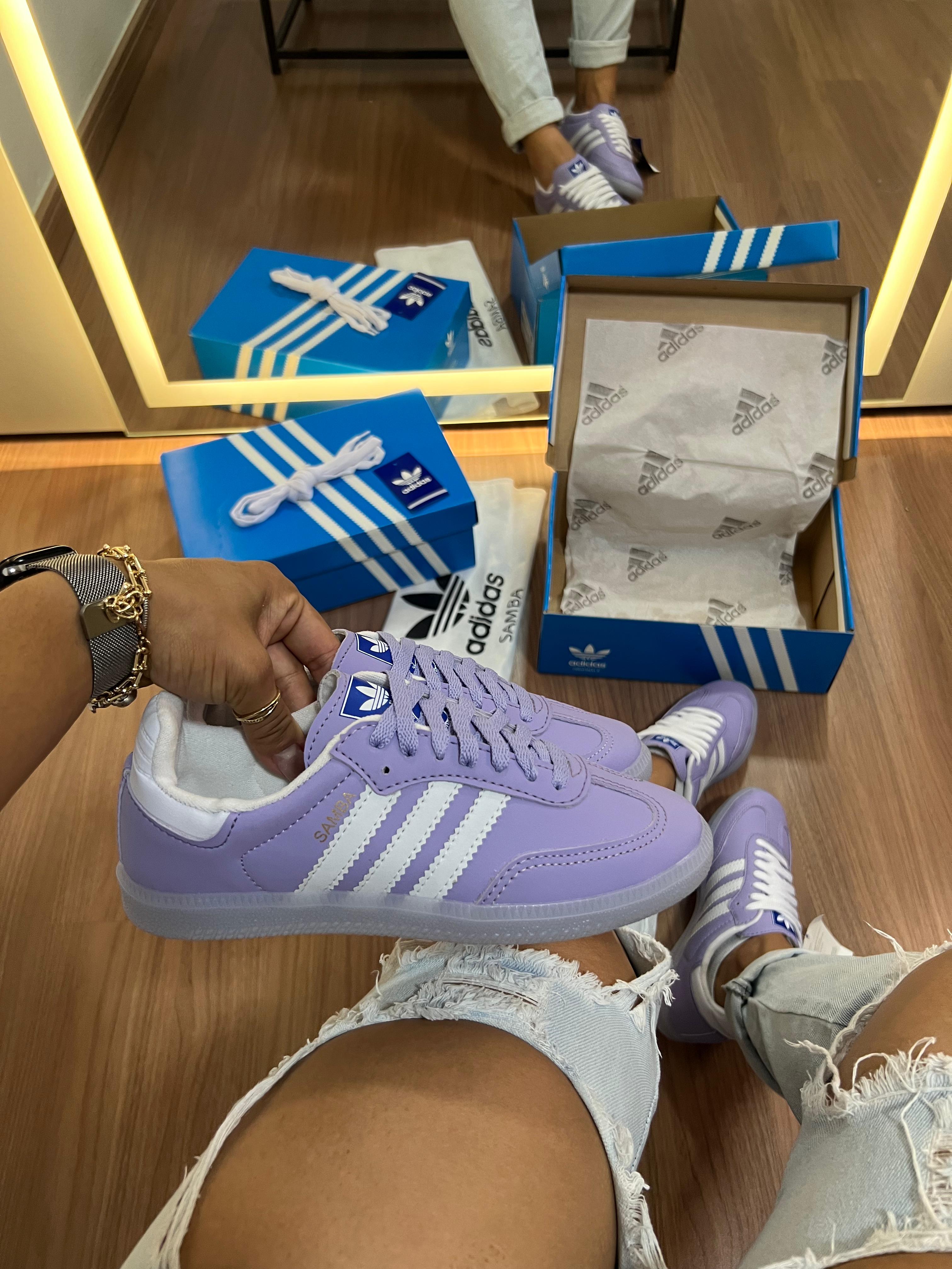 #014 Adidas Samba lilás do 34 ao 39 R$232,90