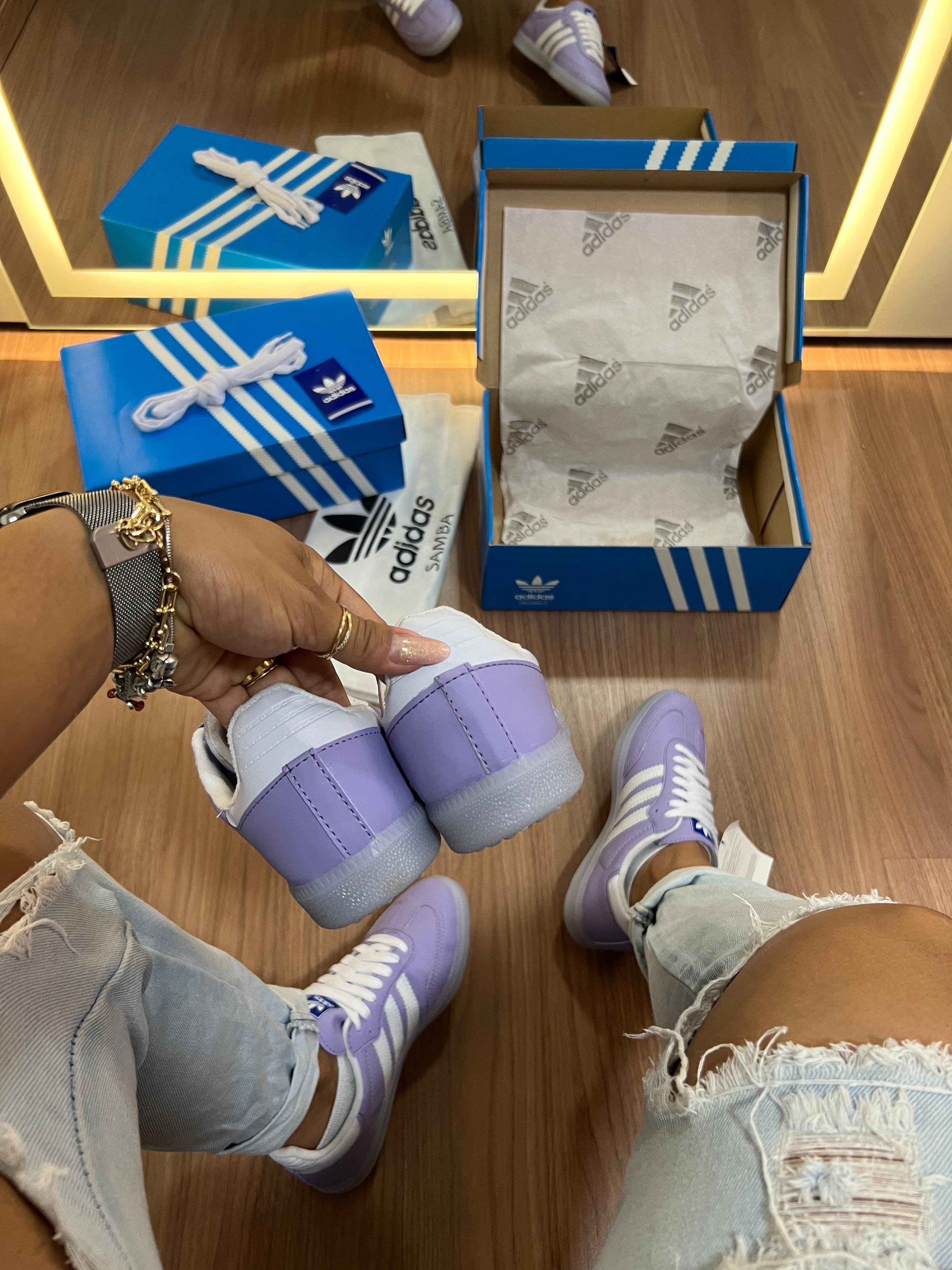 #014 Adidas Samba lilás do 34 ao 39 R$232,90