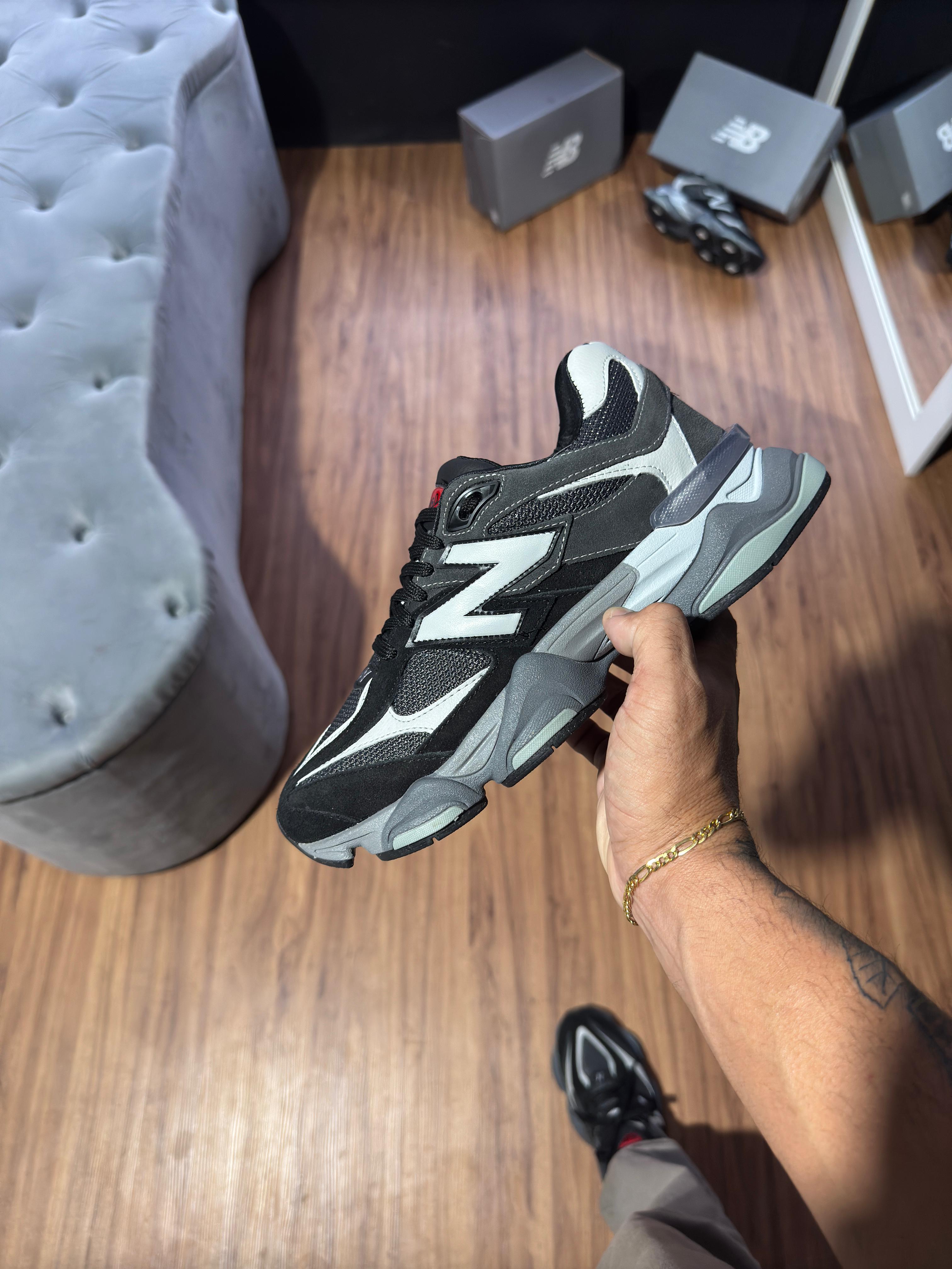 #024 New Balance 9060 couro preto cinza do 38 ao 43 R$349,90