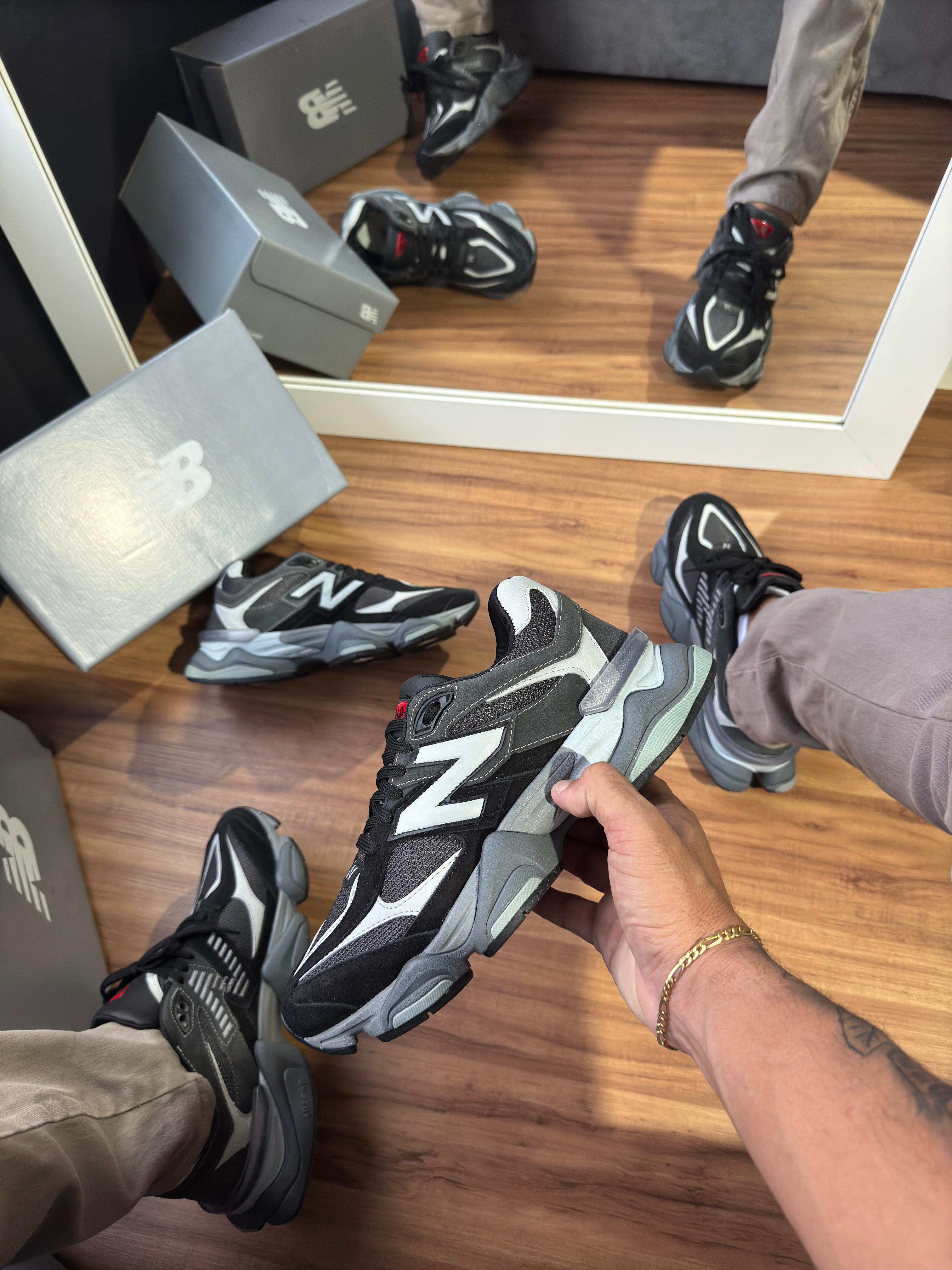 #024 New Balance 9060 couro preto cinza do 38 ao 43 R$349,90