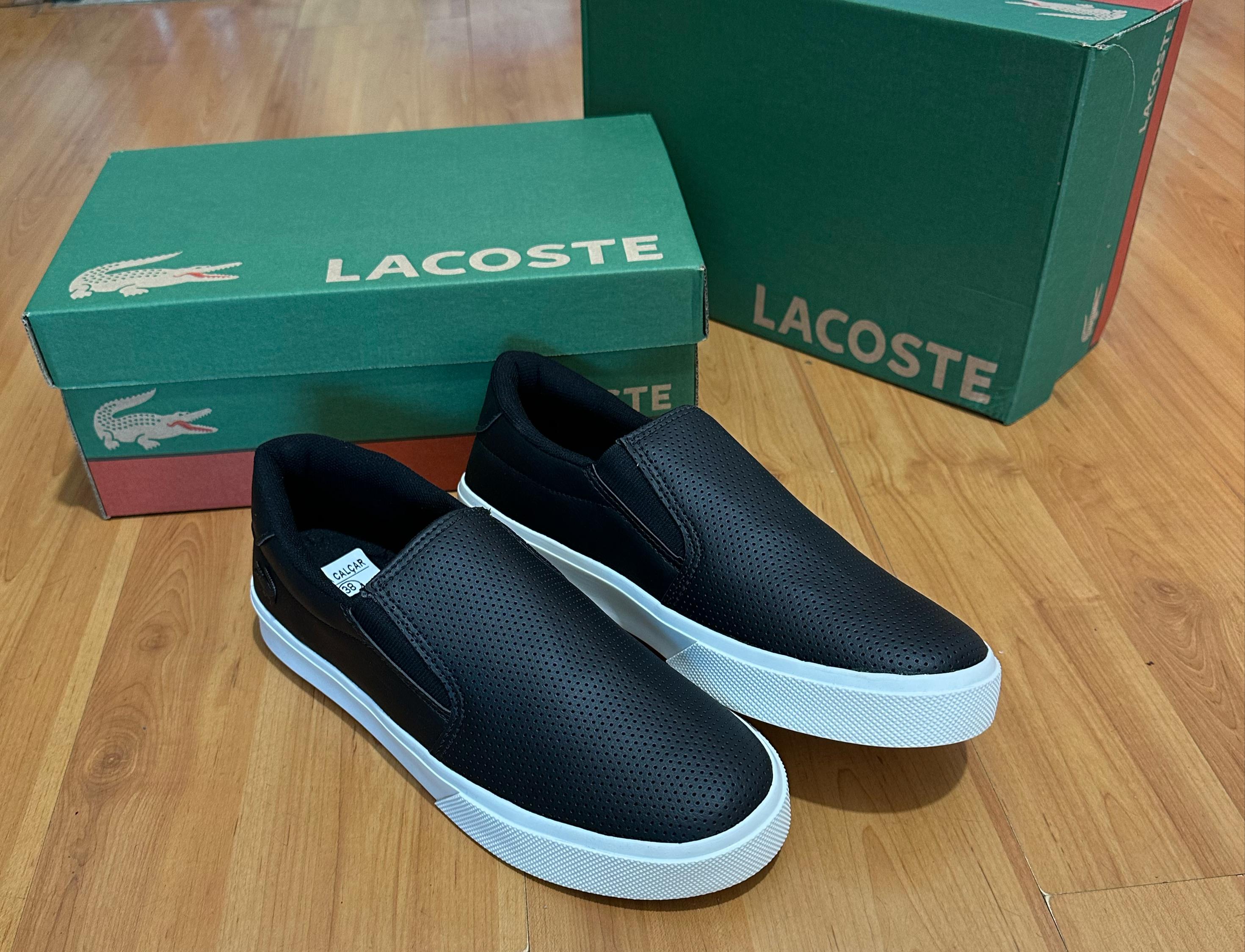 #031 Sapatênis Lacoste Iate preto do 38 ao 43 R$169,90