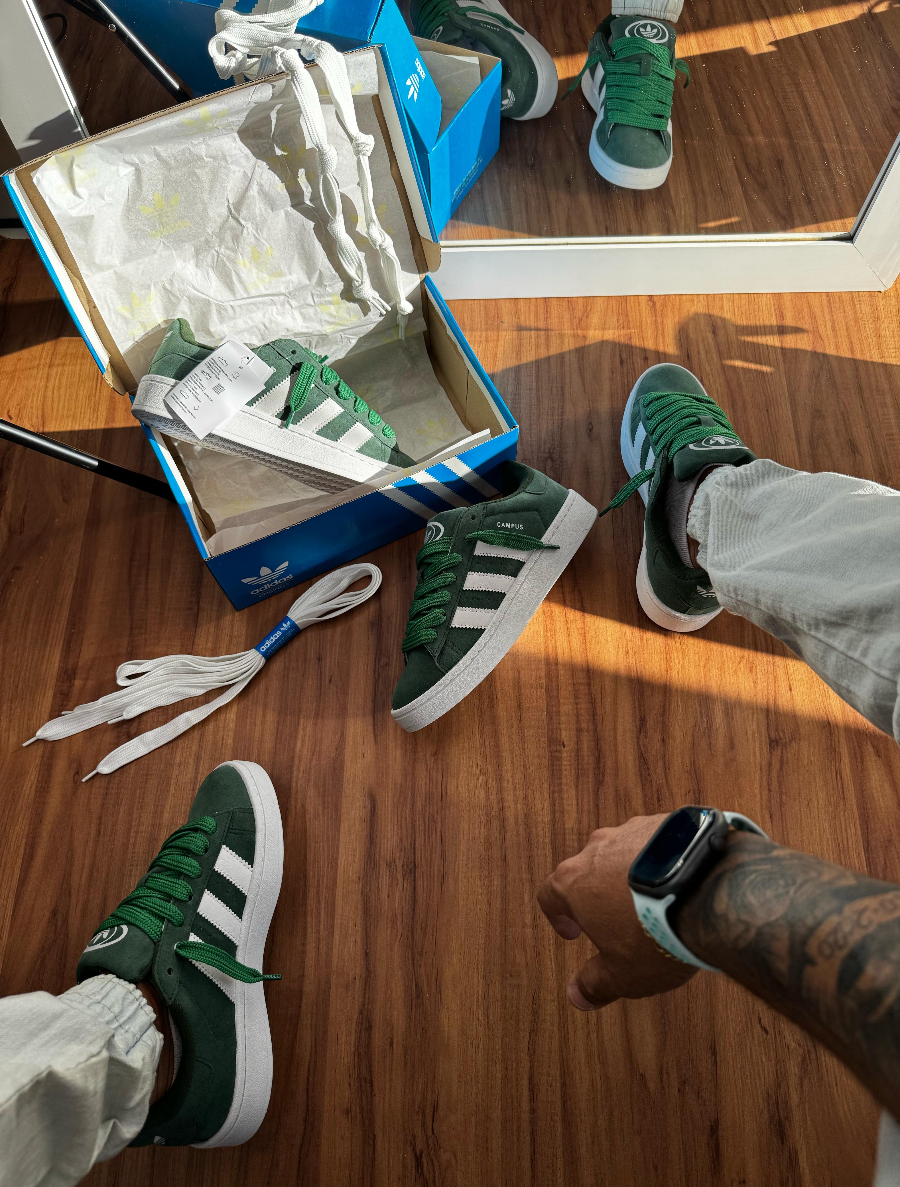 #042 Adidas Campus 1 Basic verde do 34 ao 42 $257,90