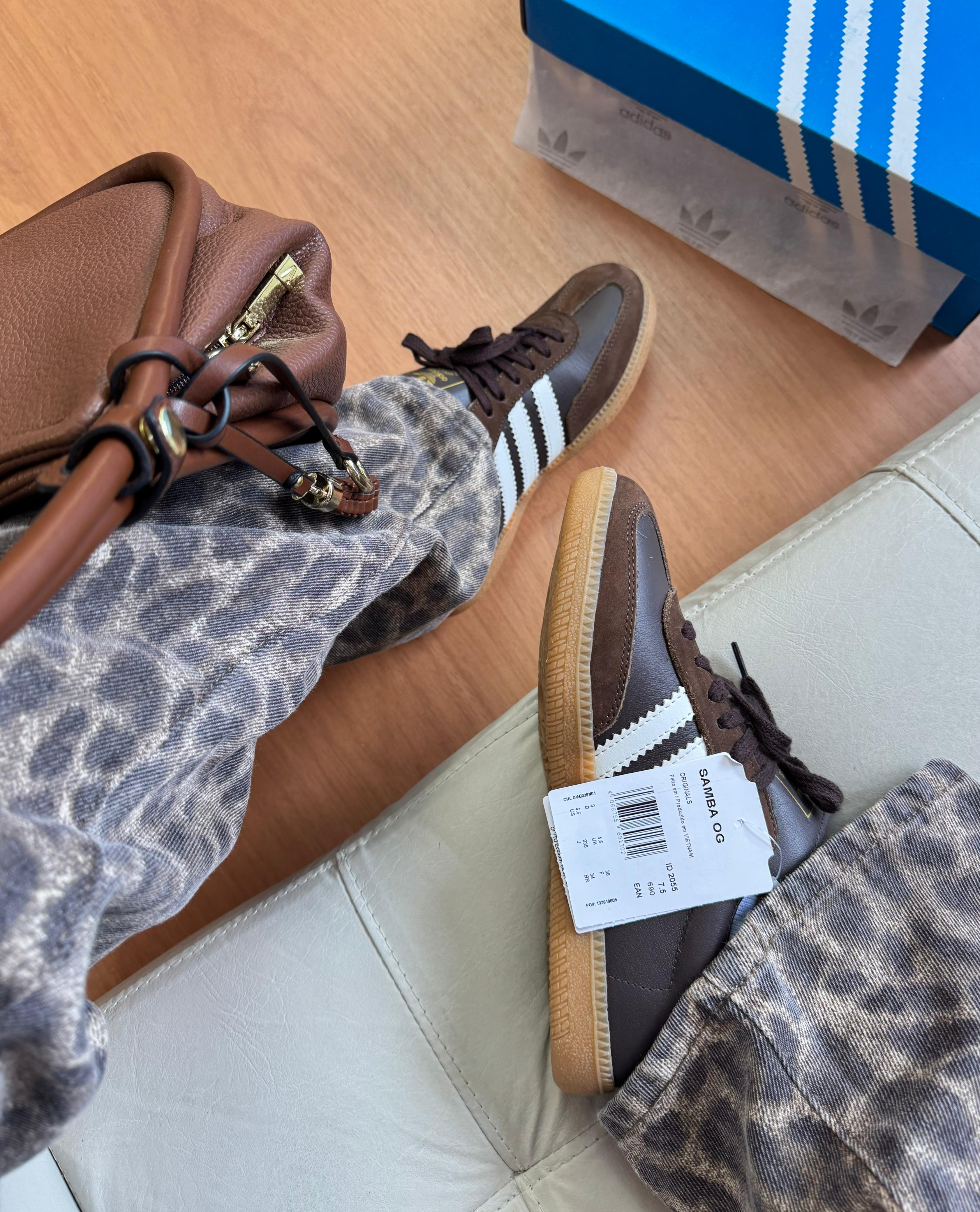 #049 Adidas Samba OG couro marron do 34 ao 39 R$339,90