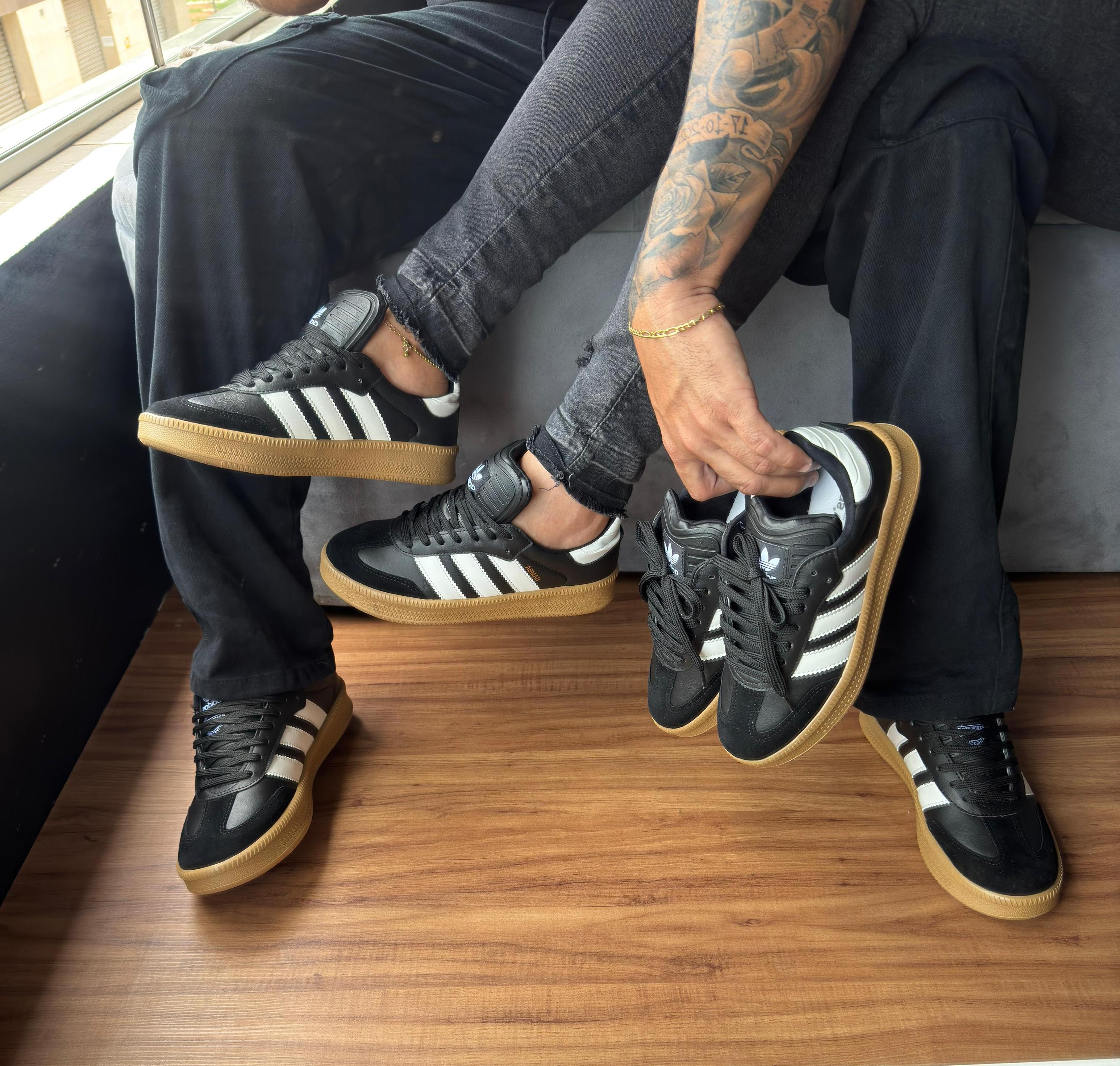 #064 Adidas Samba XLG cloud white preto branco do 34 ao 41 R$215,90