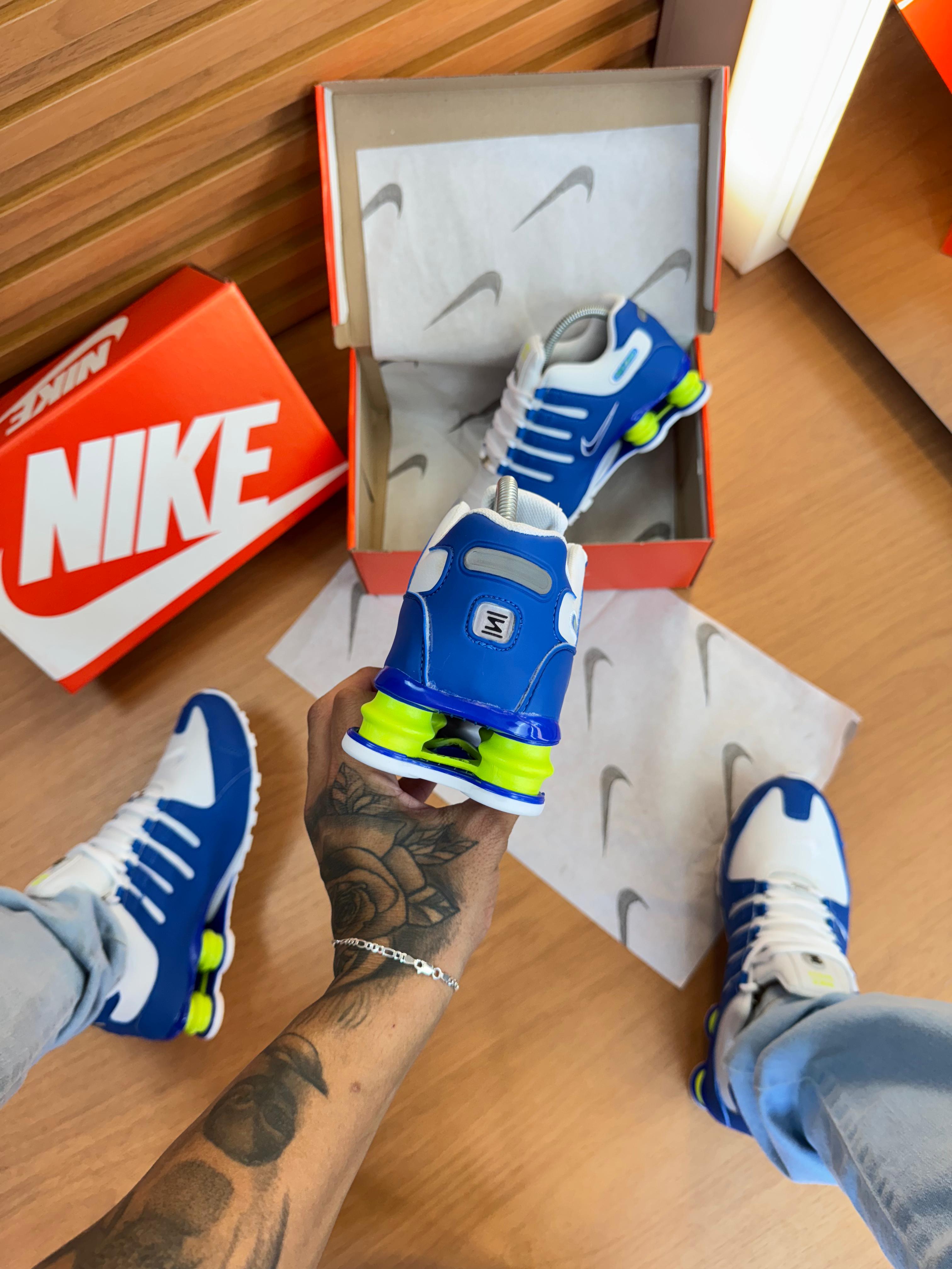 #082 Nike Shox Nz Prime traseira PU( amortece) cadarço ponta de ferro, do 38 ao 43 R$249,90