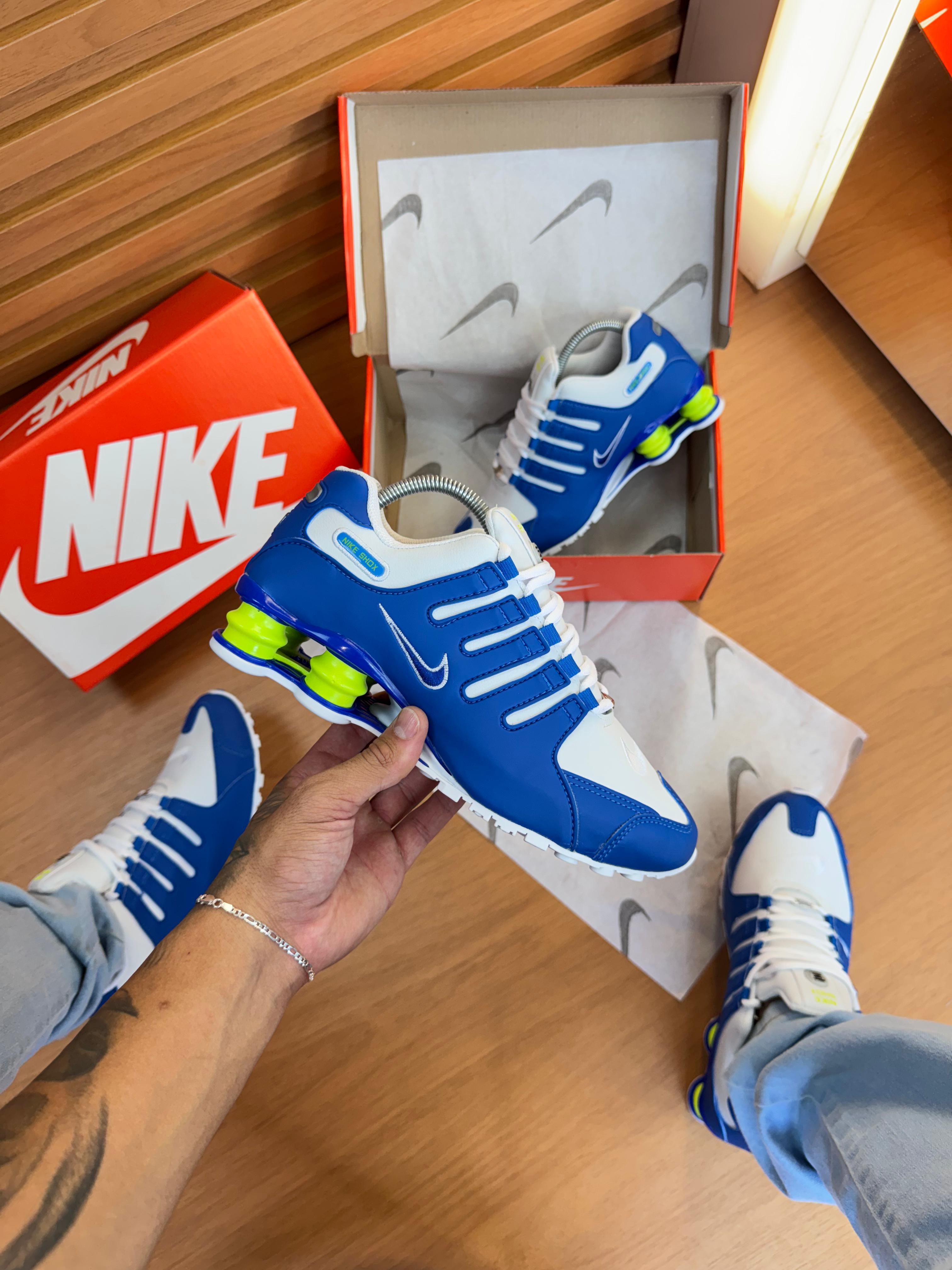 #082 Nike Shox Nz Prime traseira PU( amortece) cadarço ponta de ferro, do 38 ao 43 R$249,90